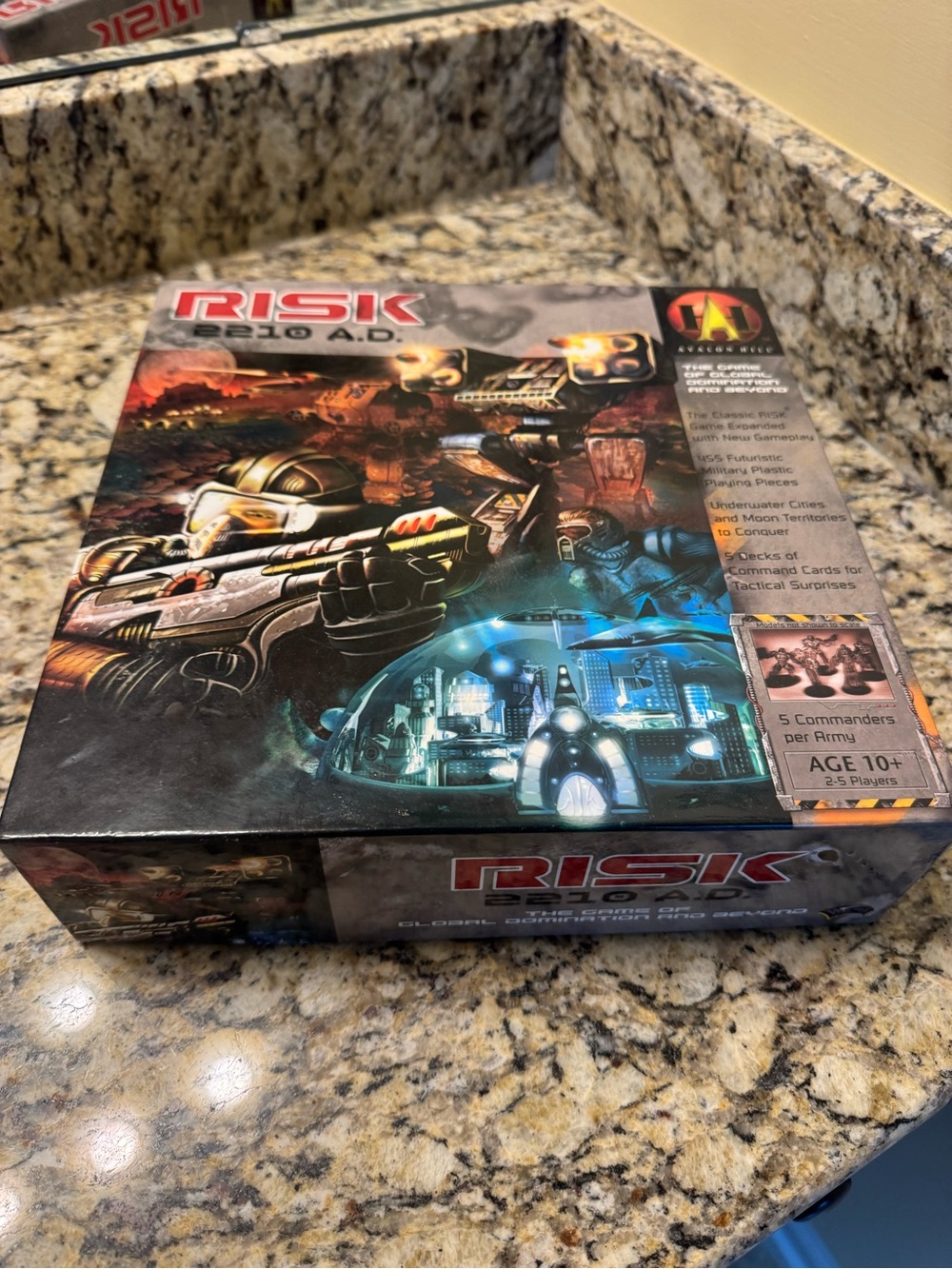 Avalon Futuristic Sci‑Fi Game Box — Orange, Blue, Black